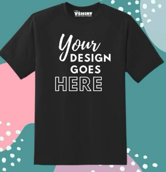 Customise T-Shirt Printing in BLACK